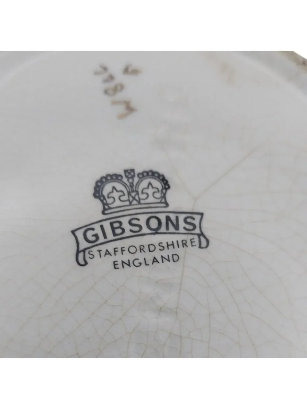 Gibsons Paisley Ironstone Coffee Tea Pot Ribbed Staffordshire England Vintage